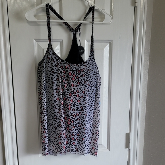 CoCo Reef Lepoard Print Tankini Size 36D - Picture 1 of 9